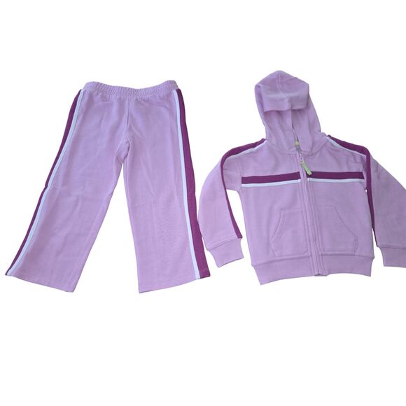 Ideology Girls 2-Piece Tracksuit Set Size 2T | Light Purple Zip Hoodie & Pants - Picture 3 of 12